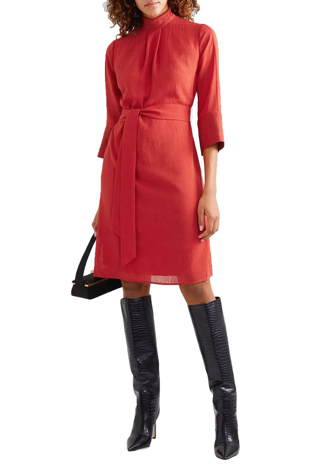CEFINN Ada belted voile dress