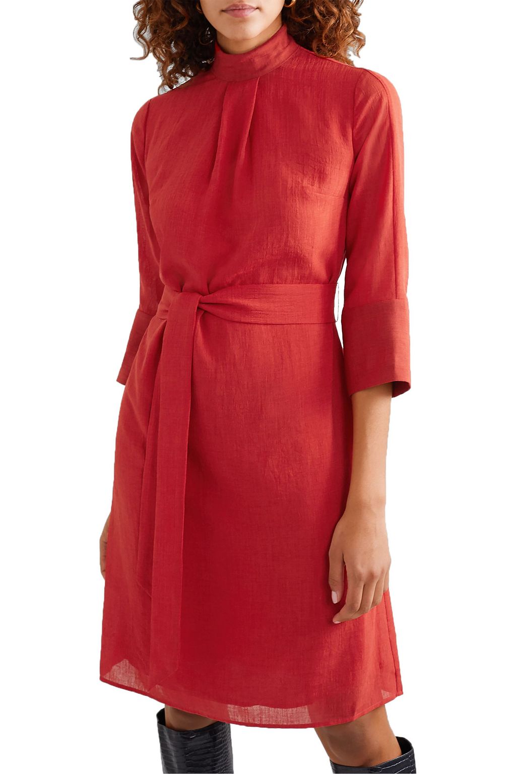 CEFINN Ada belted voile dress