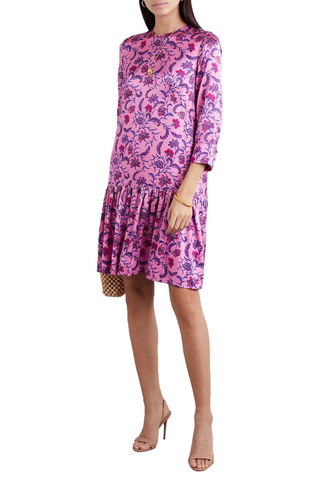 SEREN LONDON Delilah floral-print silk-satin mini dress