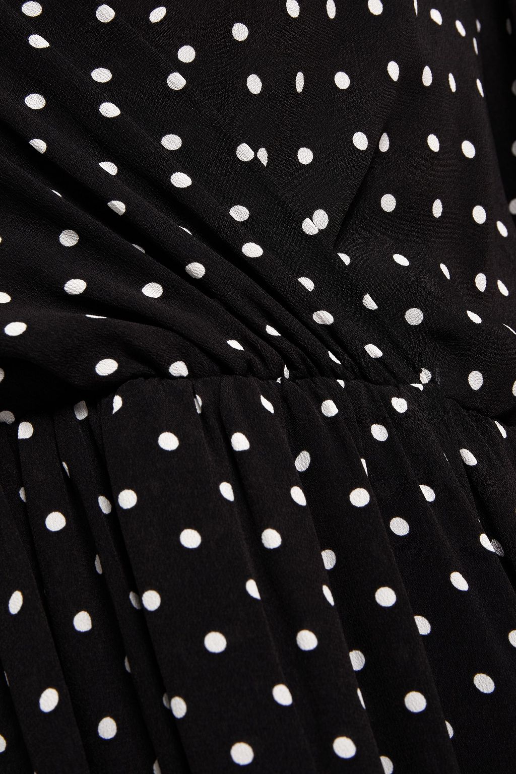MSGM Wrap-effect polka-dot stretch-crepe mini dress