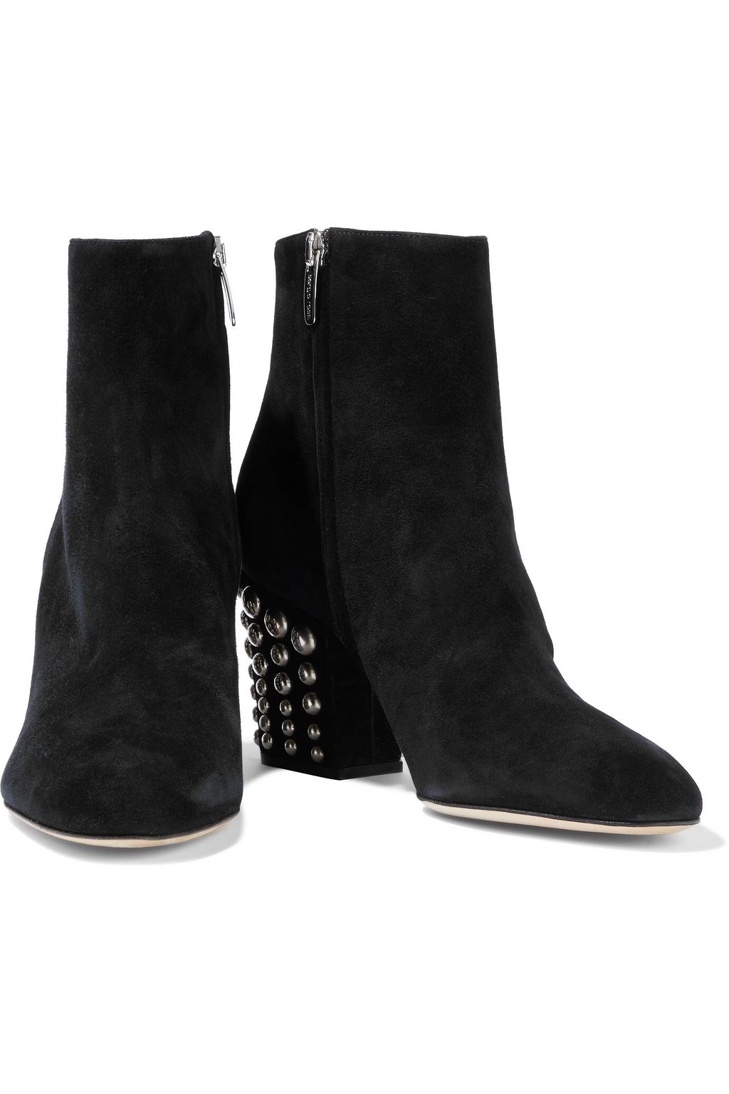 SERGIO ROSSI Elettra studded suede ankle boots