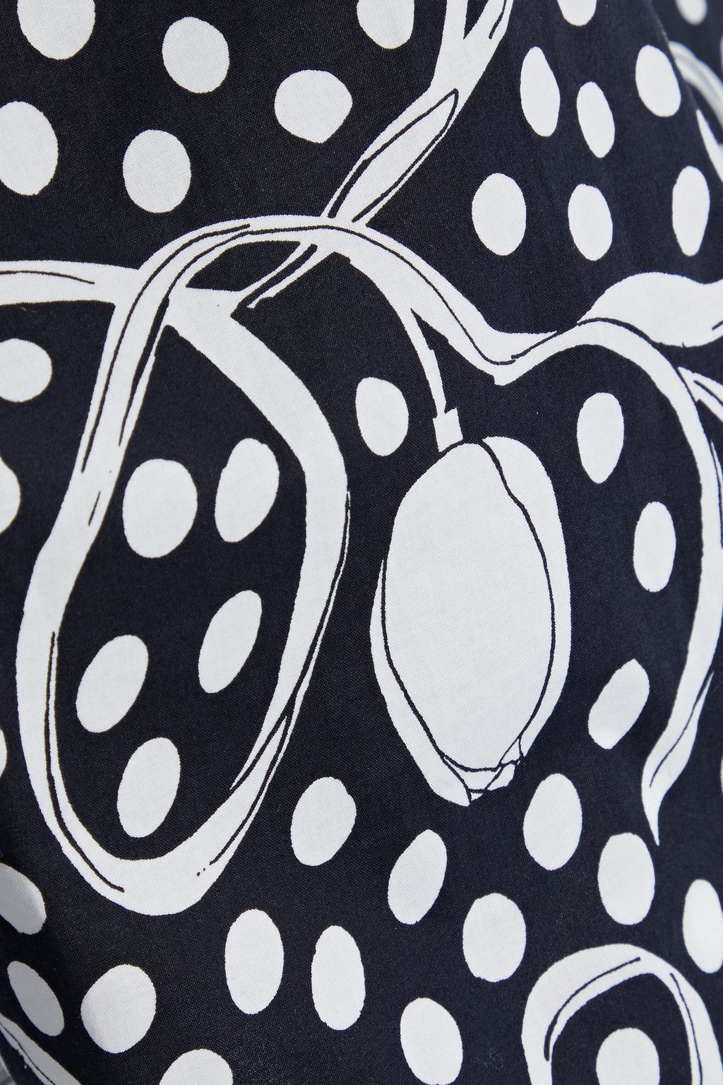 DIANE VON FURSTENBERG Britton gathered printed cotton-poplin blouse