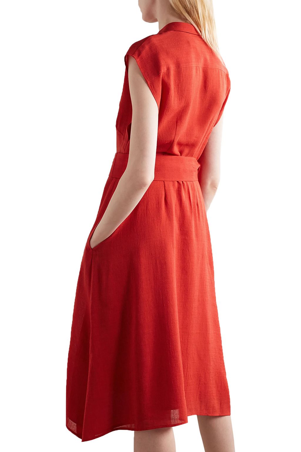 CEFINN Thea belted voile shirt dress
