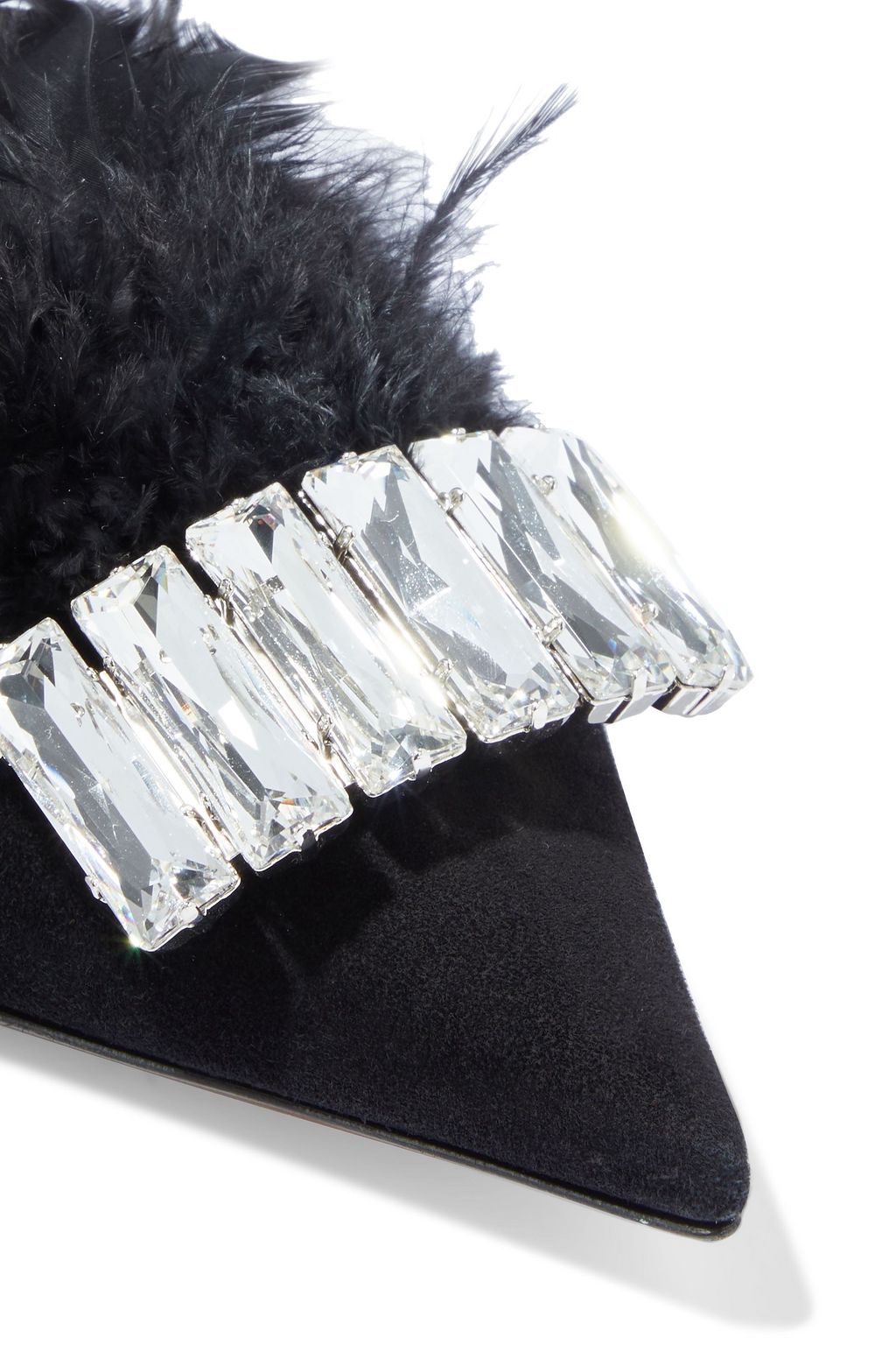 SERGIO ROSSI sr1 embellished suede mules
