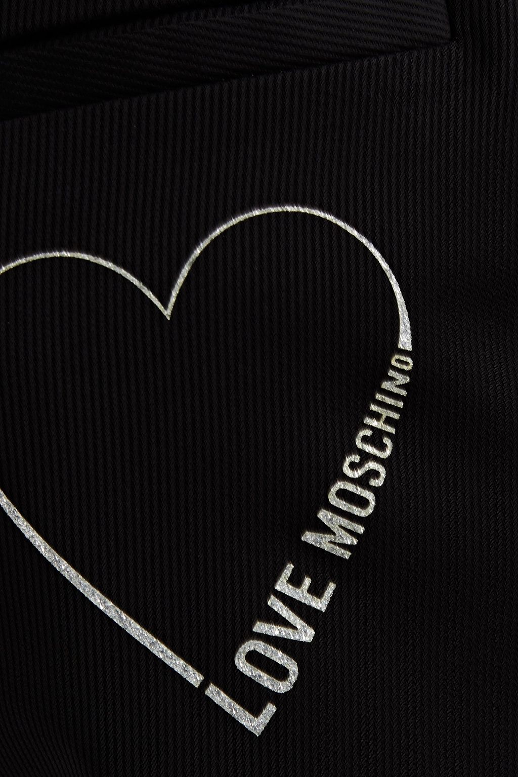 LOVE MOSCHINO Glittered twill tapered pants