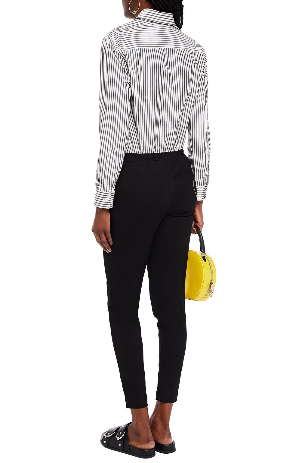 LOVE MOSCHINO Glittered twill tapered pants