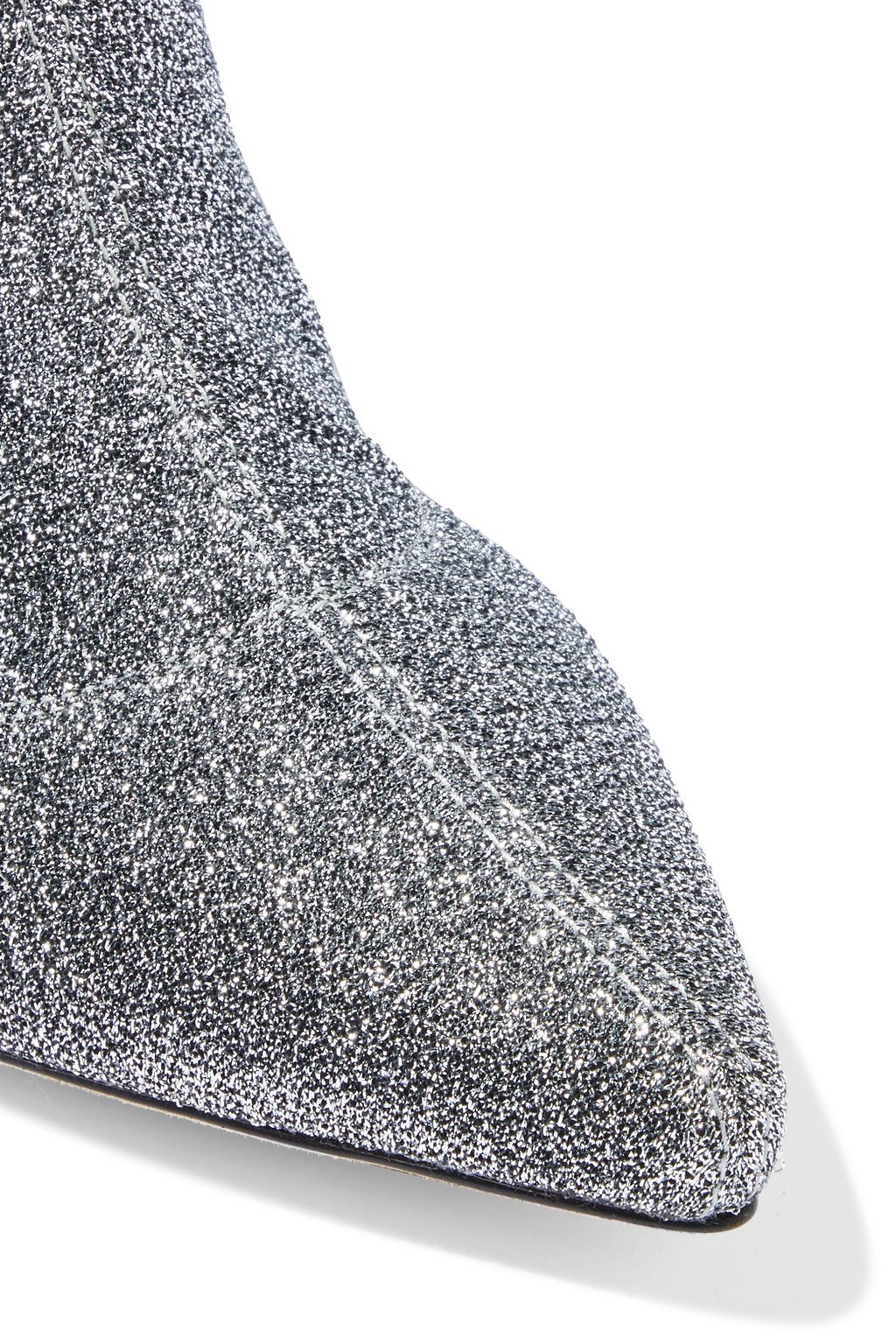 SERGIO ROSSI sr Milano metallic stretch-knit sock boots