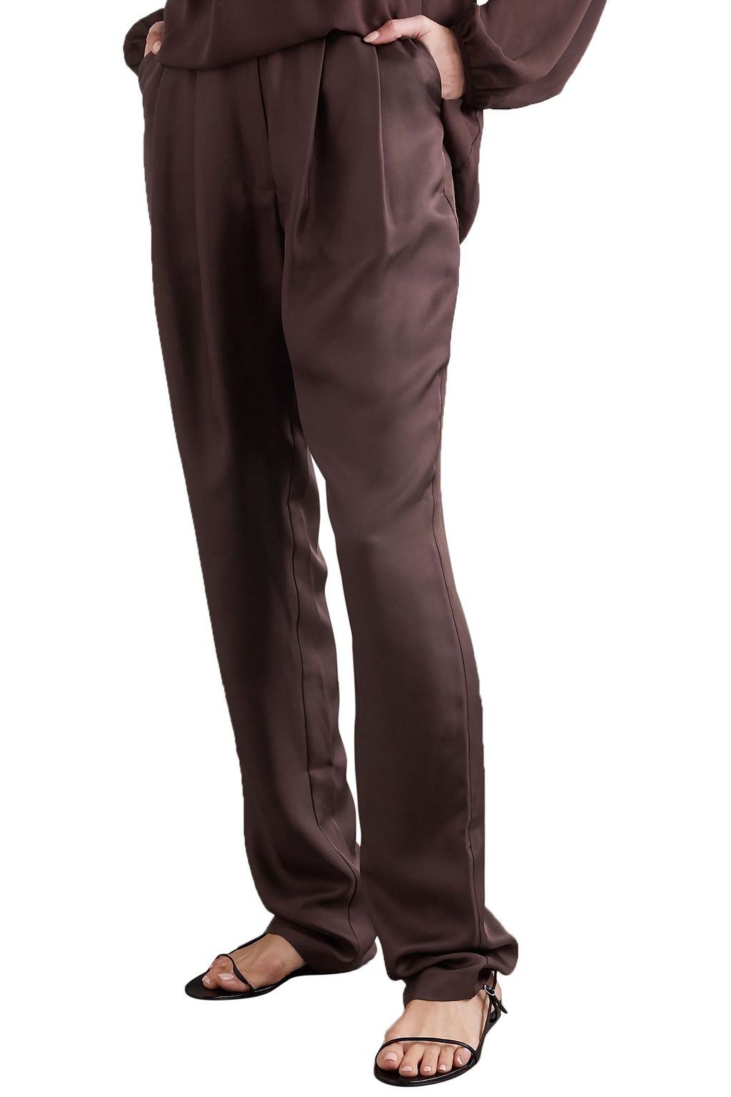 TOVE Remi silk-crepon straight-leg pants