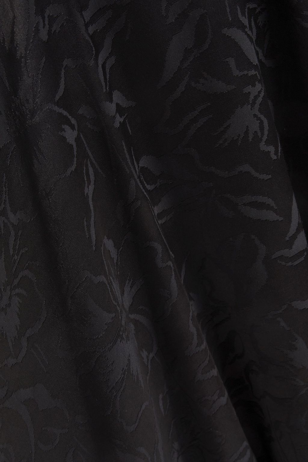 MSGM Fringed floral-jacquard midi skirt