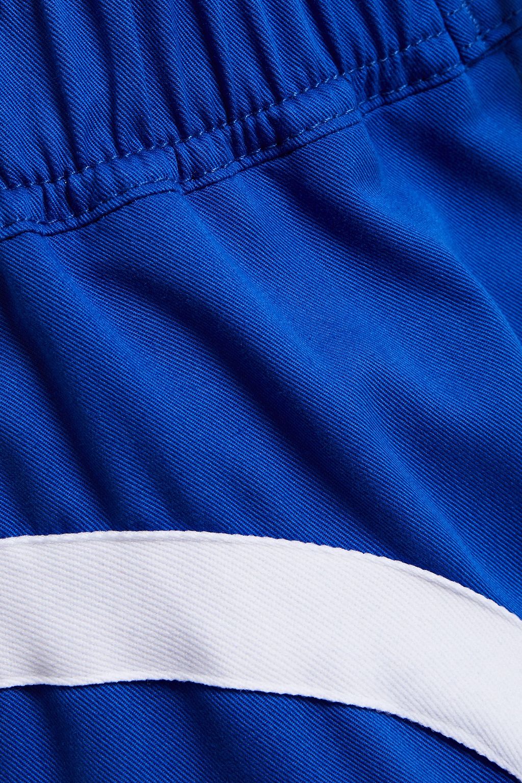 LOVE MOSCHINO Lace-up printed twill shorts