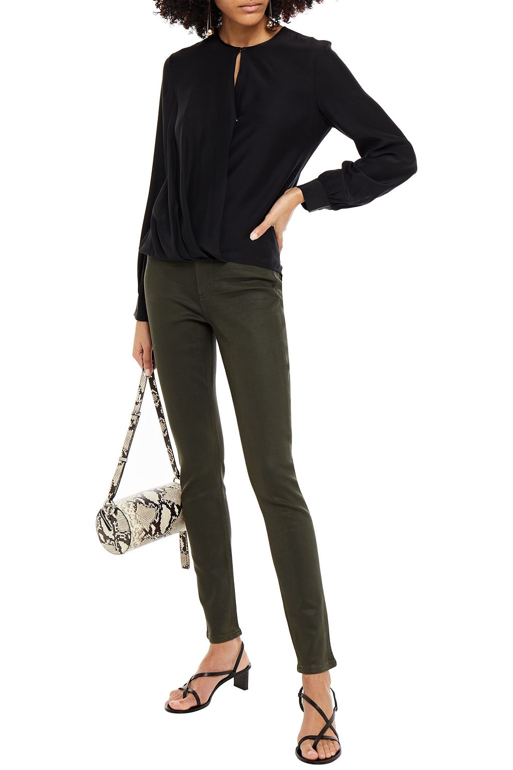 RAG & BONE Lora silk-satin crepe blouse