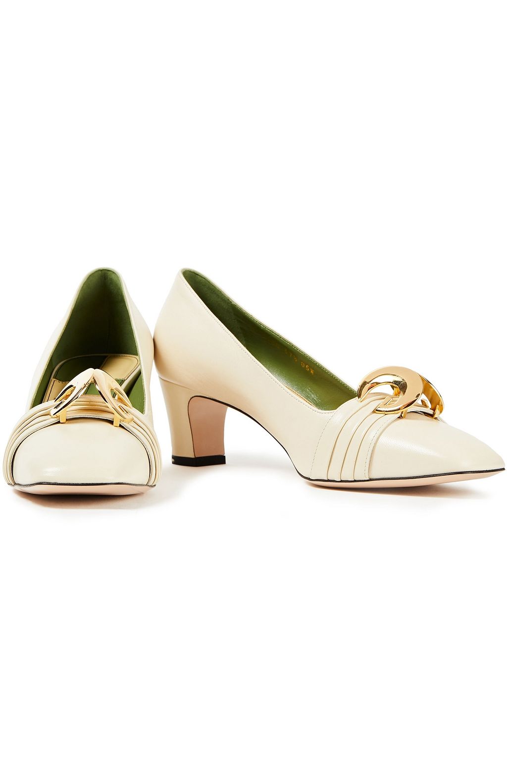 GUCCI Logo-embellished leather pumps