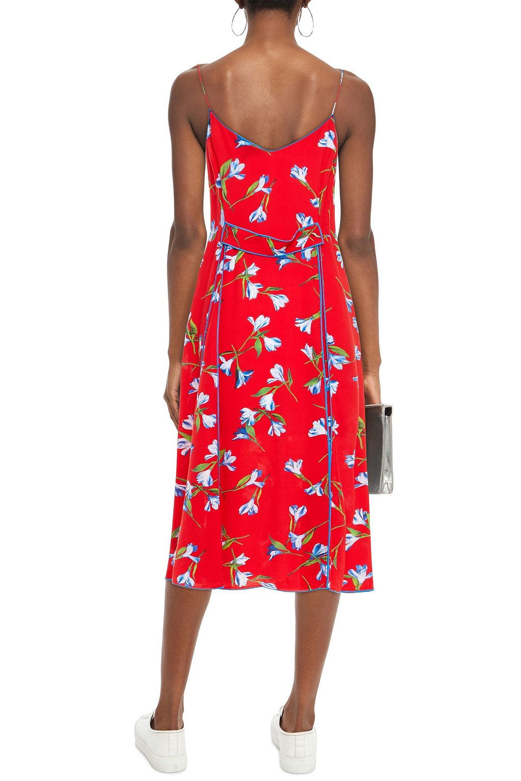 RAG & BONE Hugo Midikleid aus Crêpe de Chine aus Seide mit floralem Print