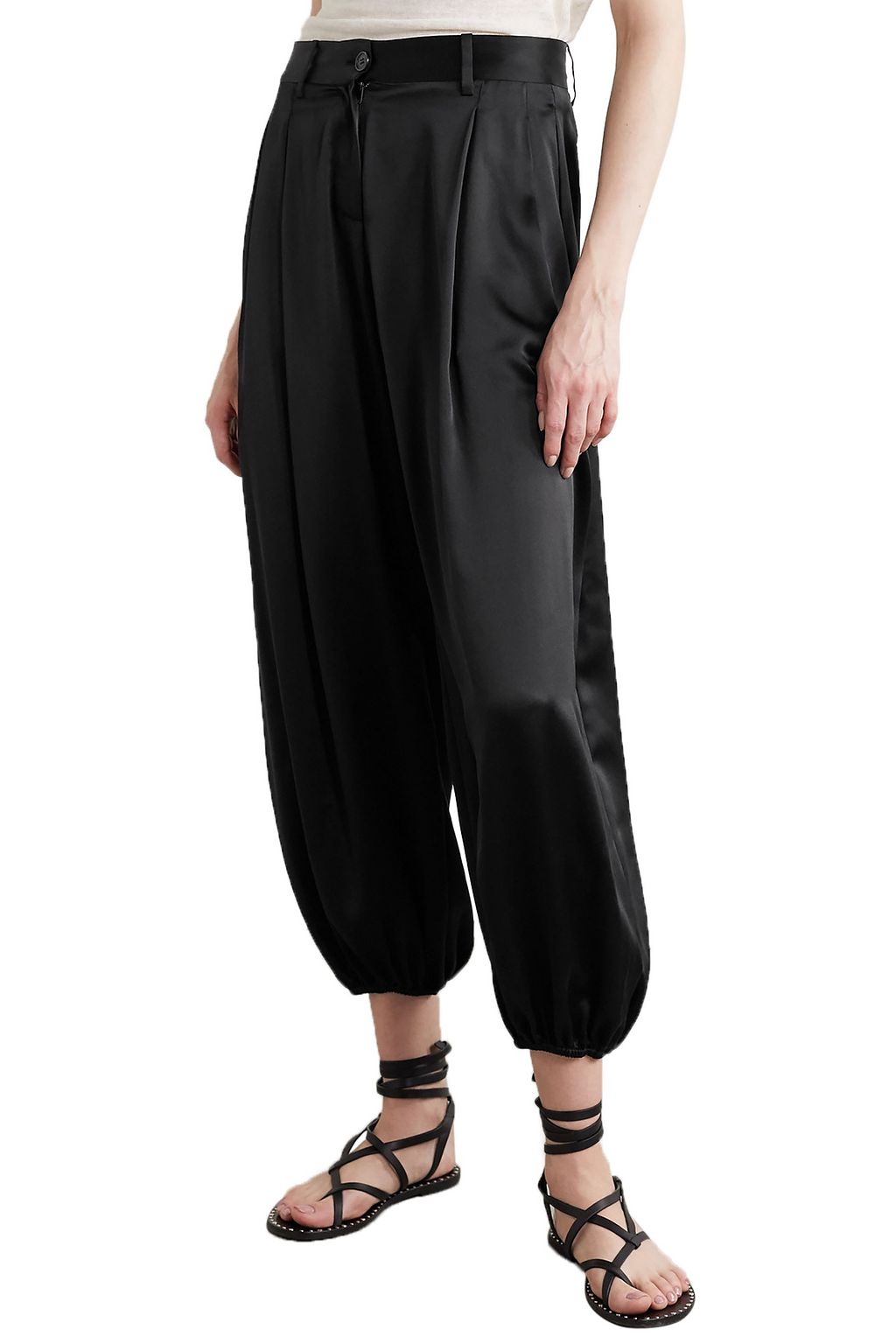 NILI LOTAN Lisbon silk-charmeuse tapered pants