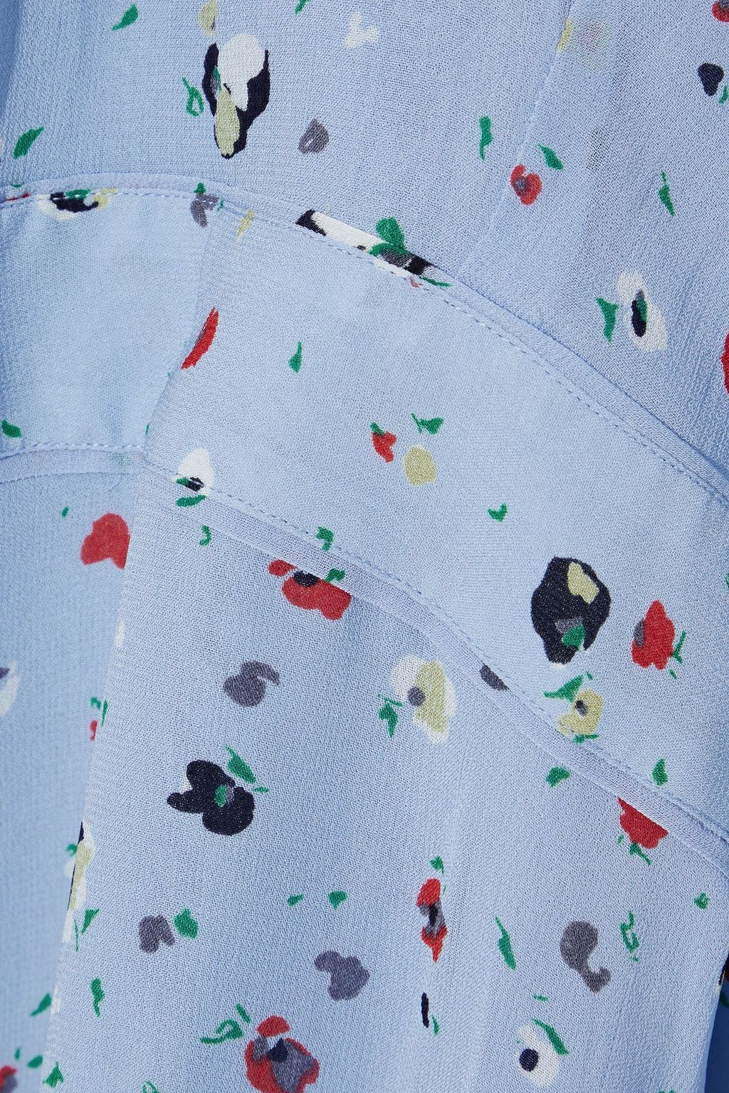 GANNI The Alex floral-print chiffon wrap dress