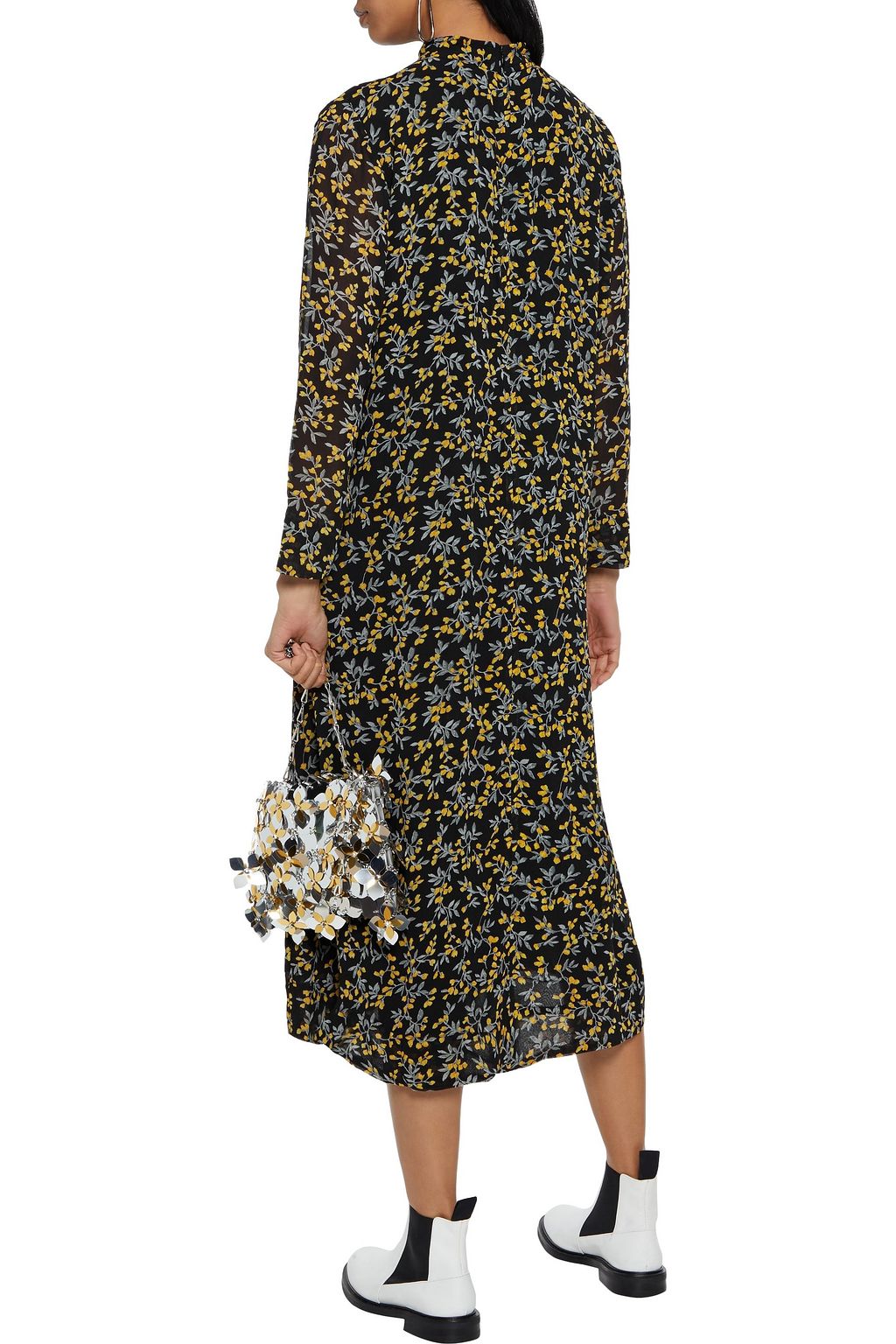 GANNI The Fran floral-print georgette midi dress