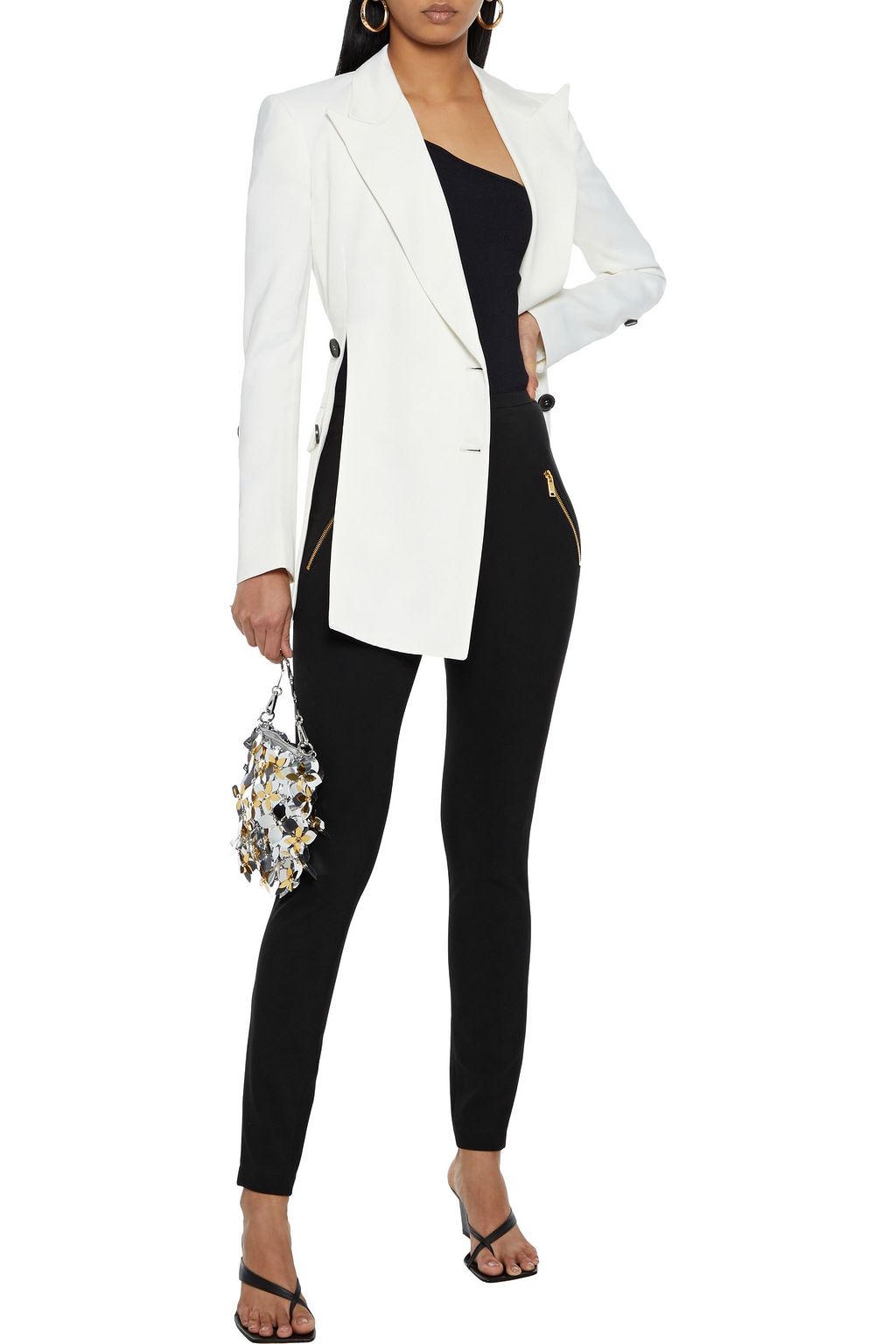 PUCCI Zip-detailed stretch-knit leggings