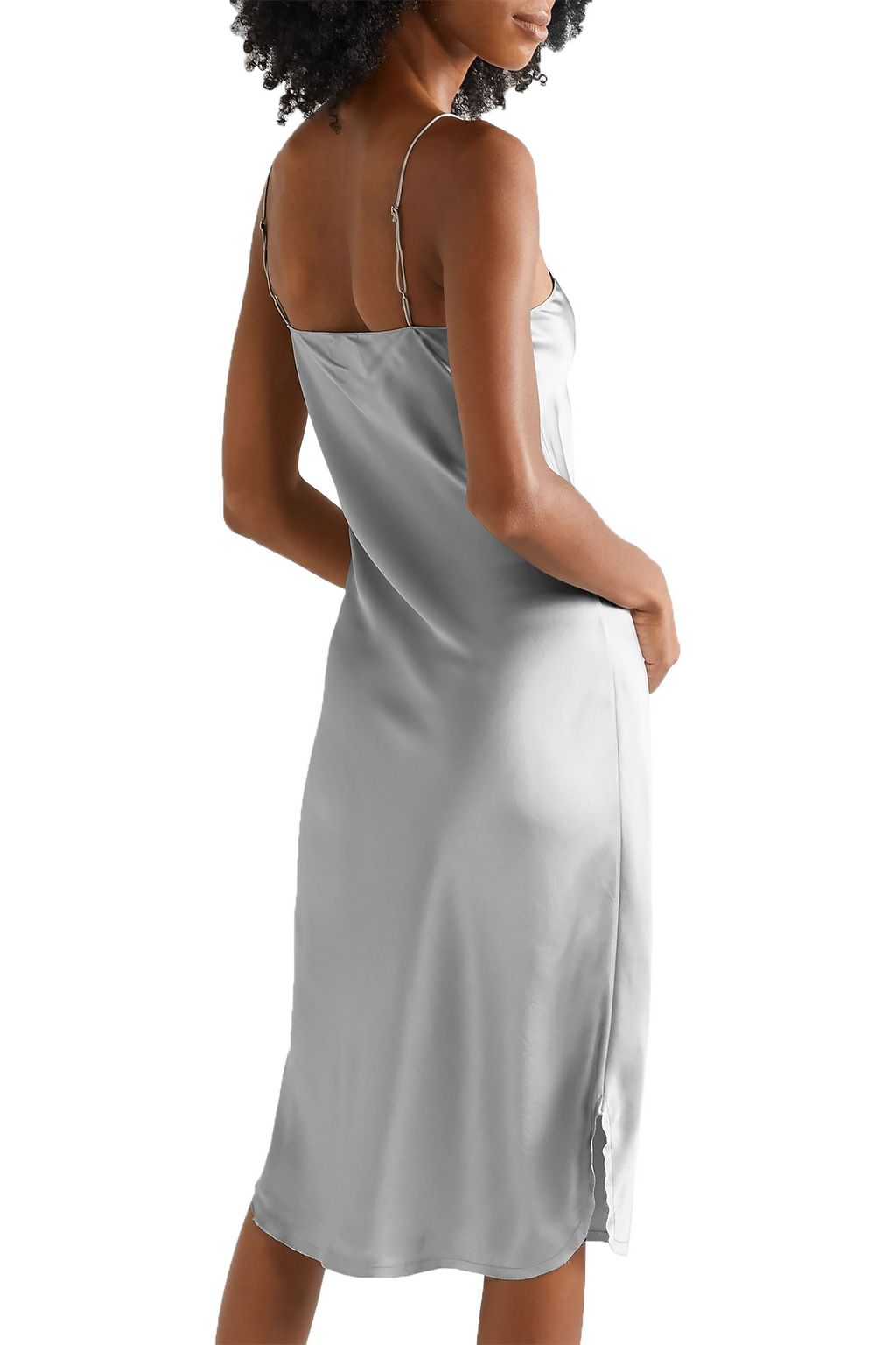 NILI LOTAN Silk-charmeuse dress