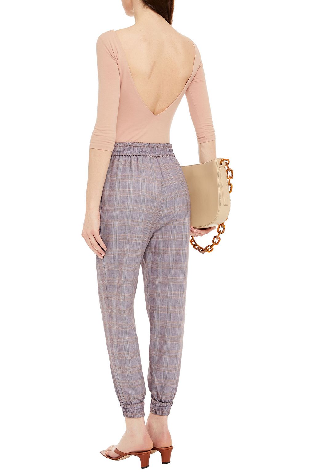 ZIMMERMANN Checked jacquard tapered pants