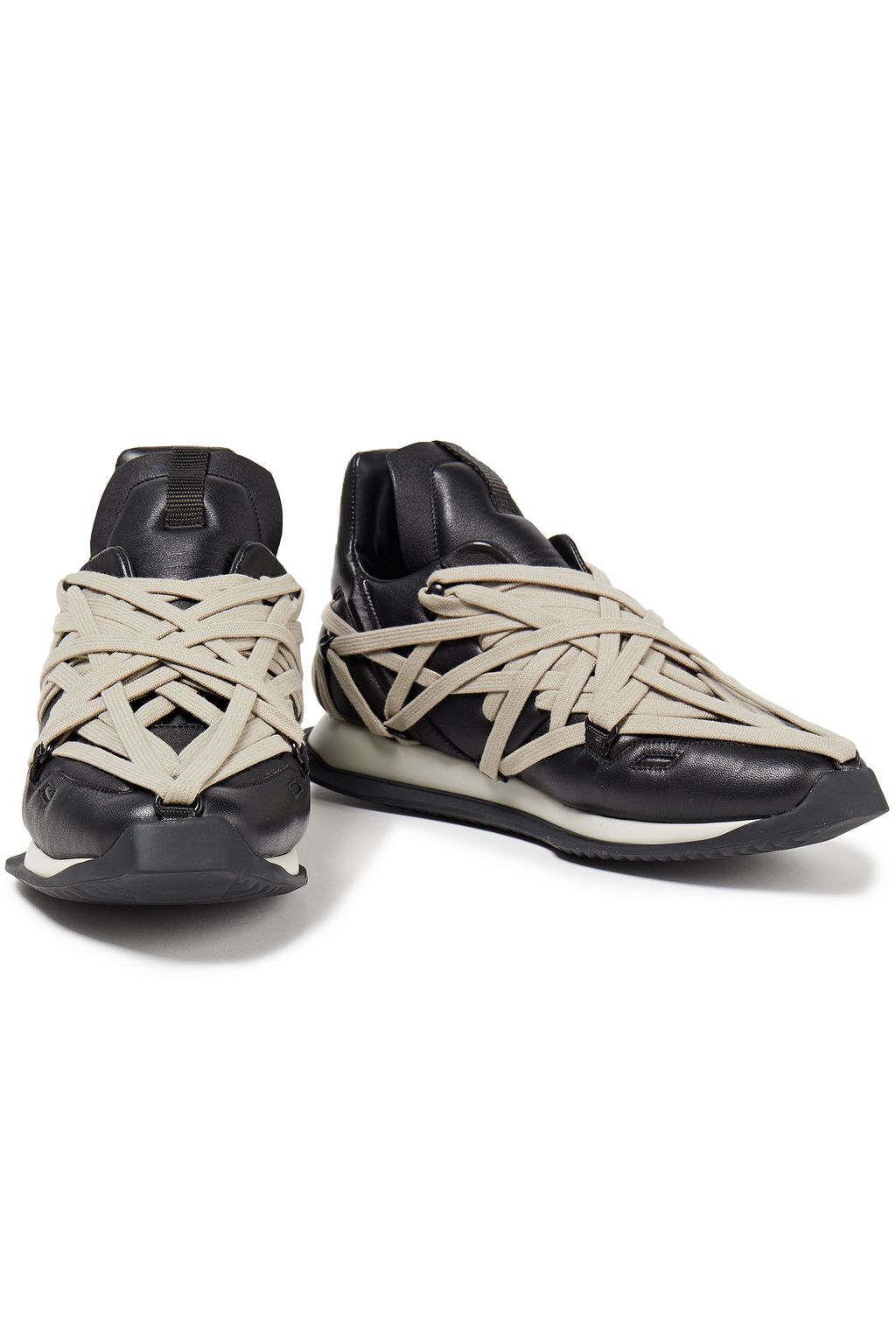 RICK OWENS Leather sneakers