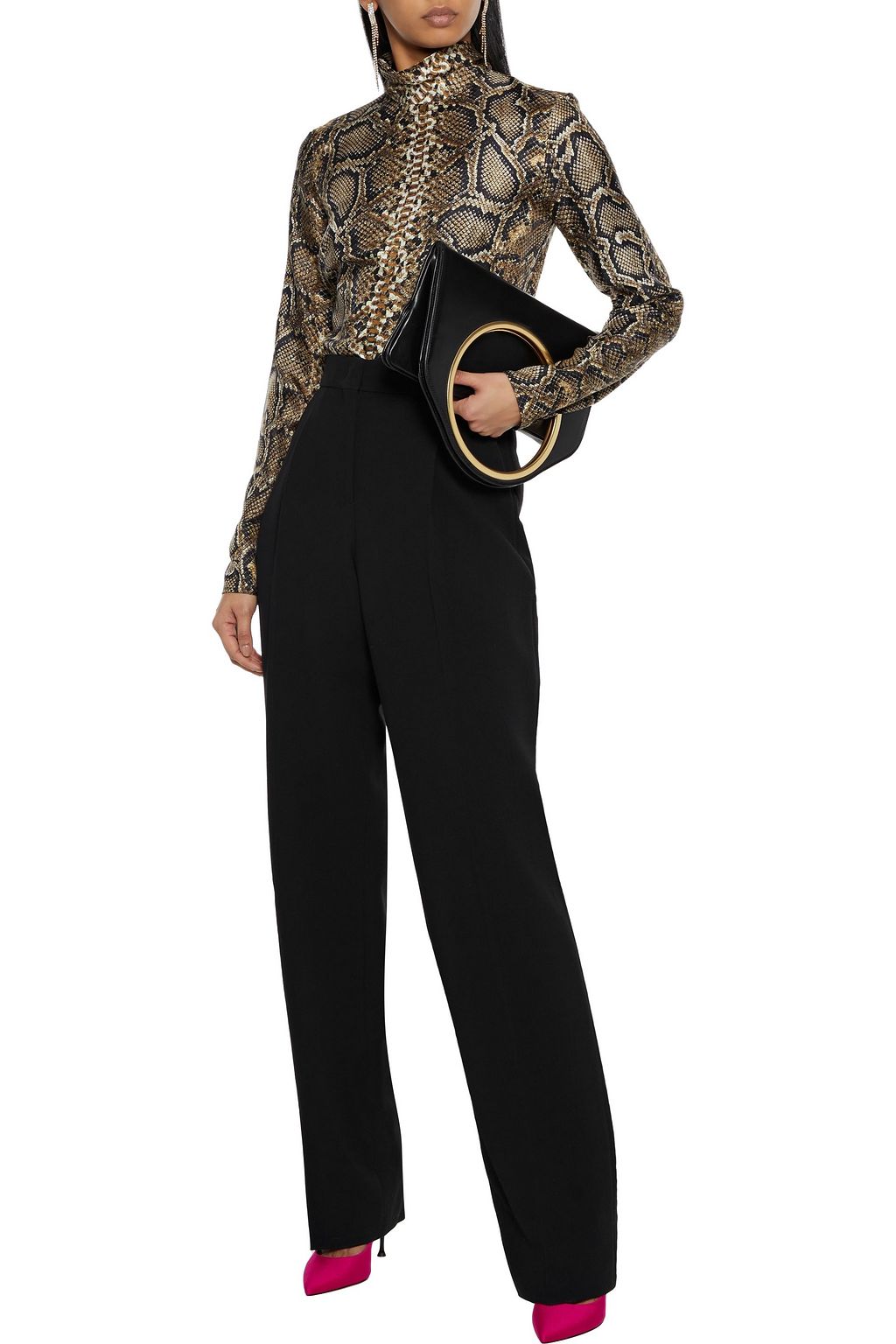 PUCCI Pleated stretch-wool wide-leg pants