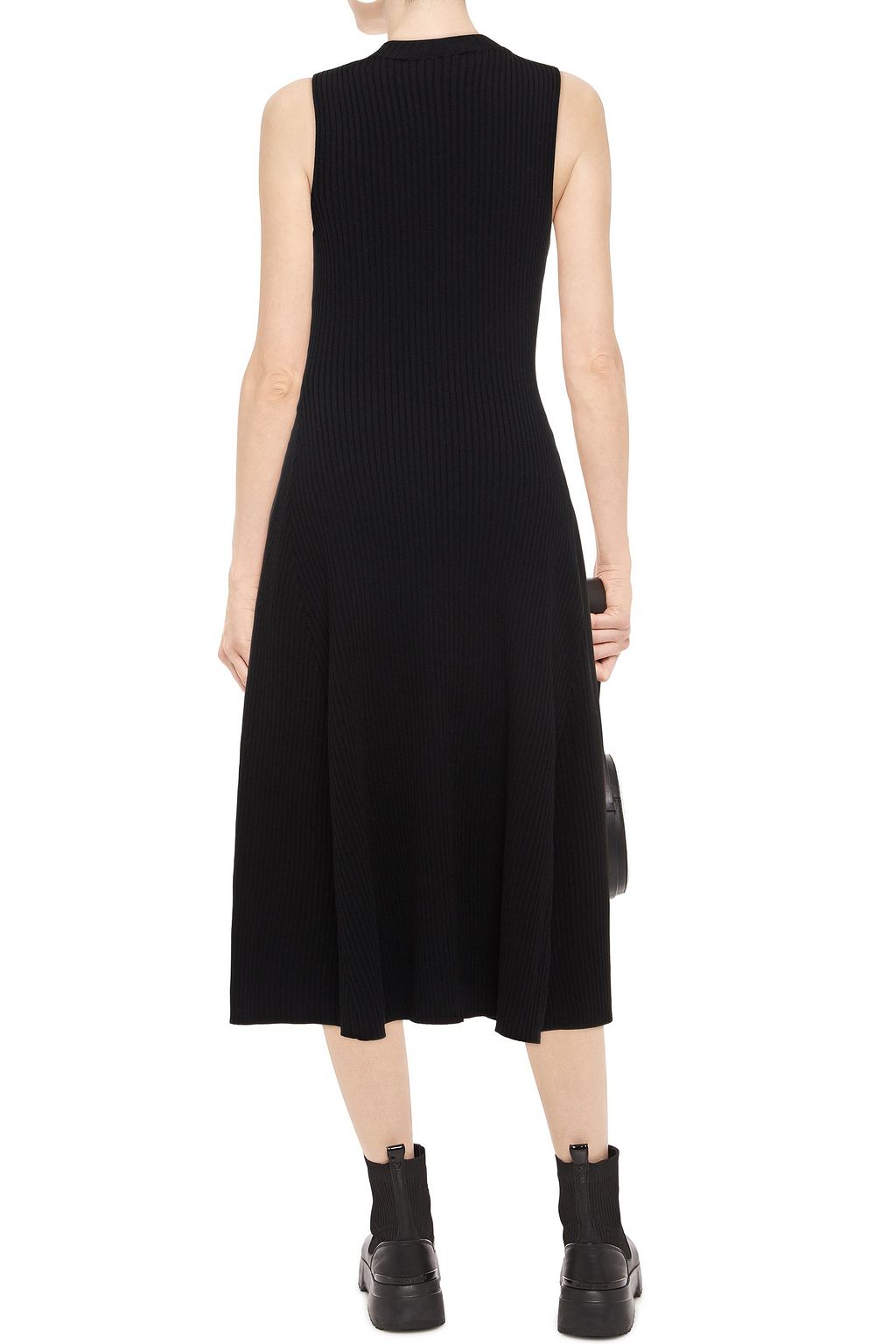 MAJE Ribbed-knit midi dress