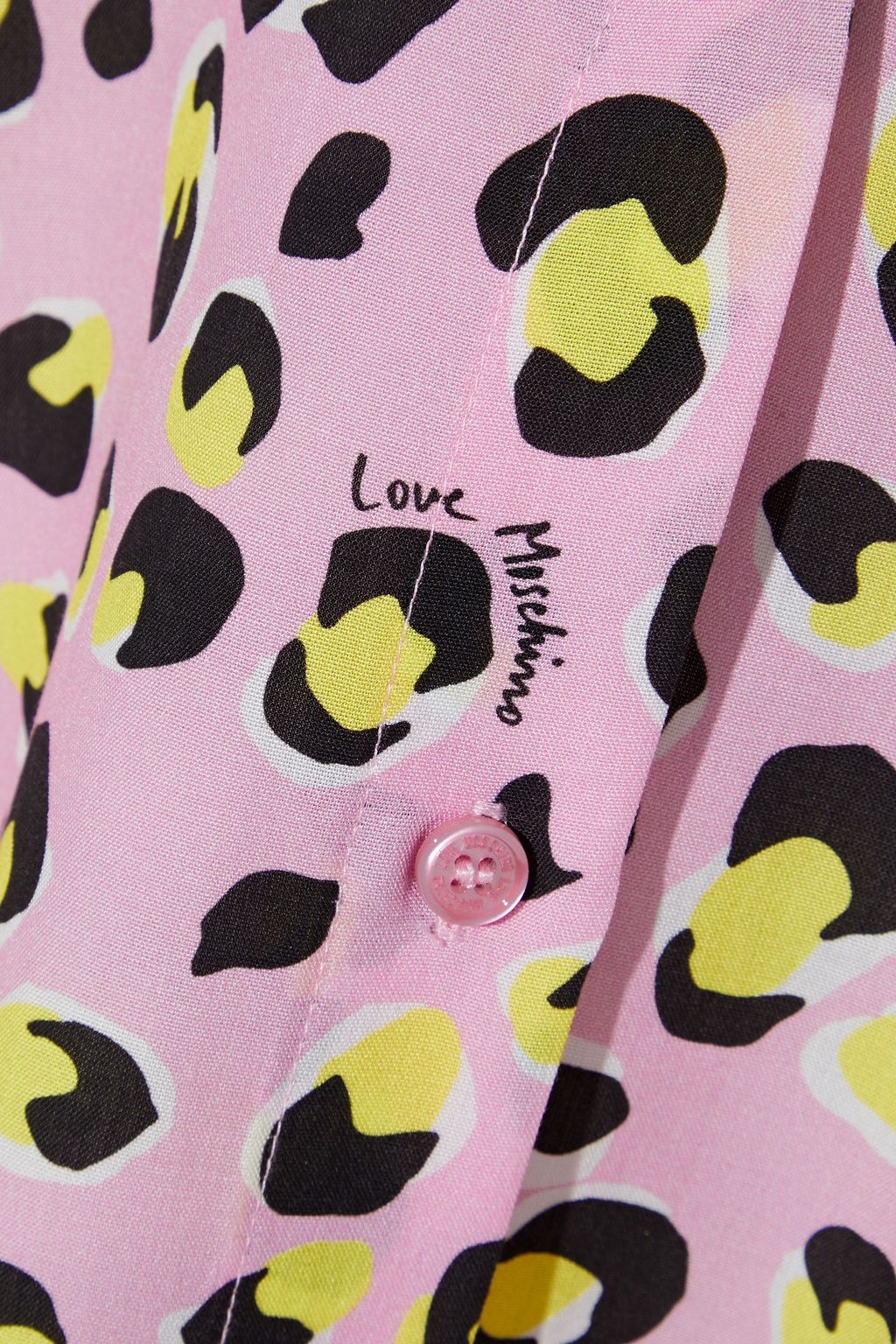 LOVE MOSCHINO Leopard-print woven shirt