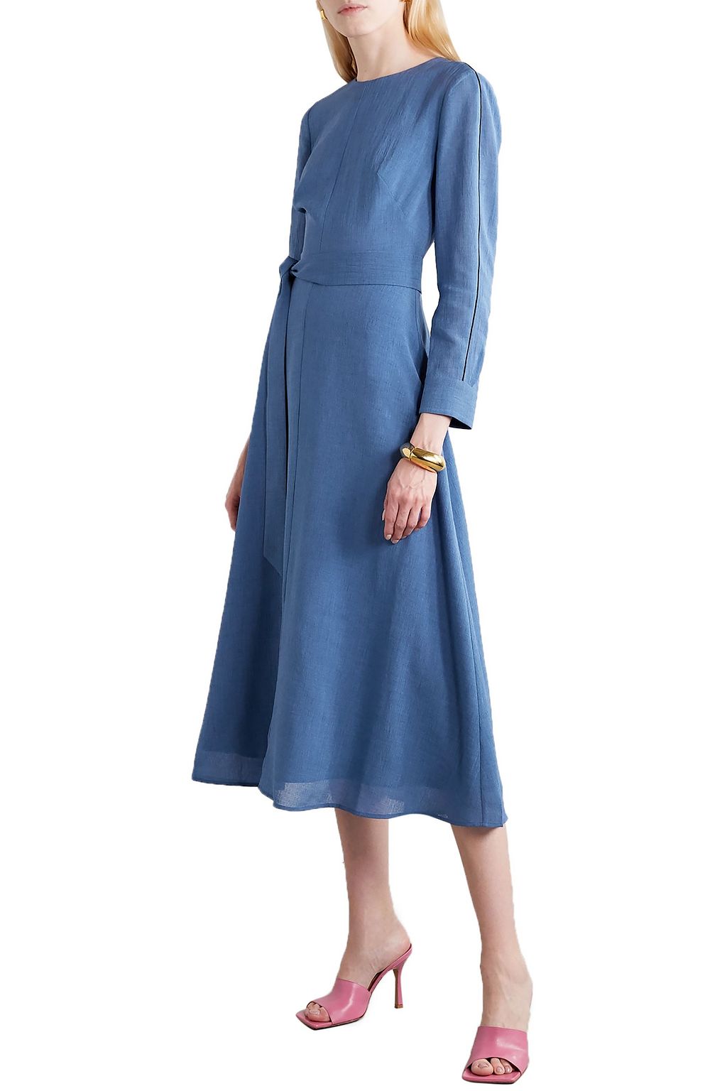 CEFINN Zoe belted voile midi dress