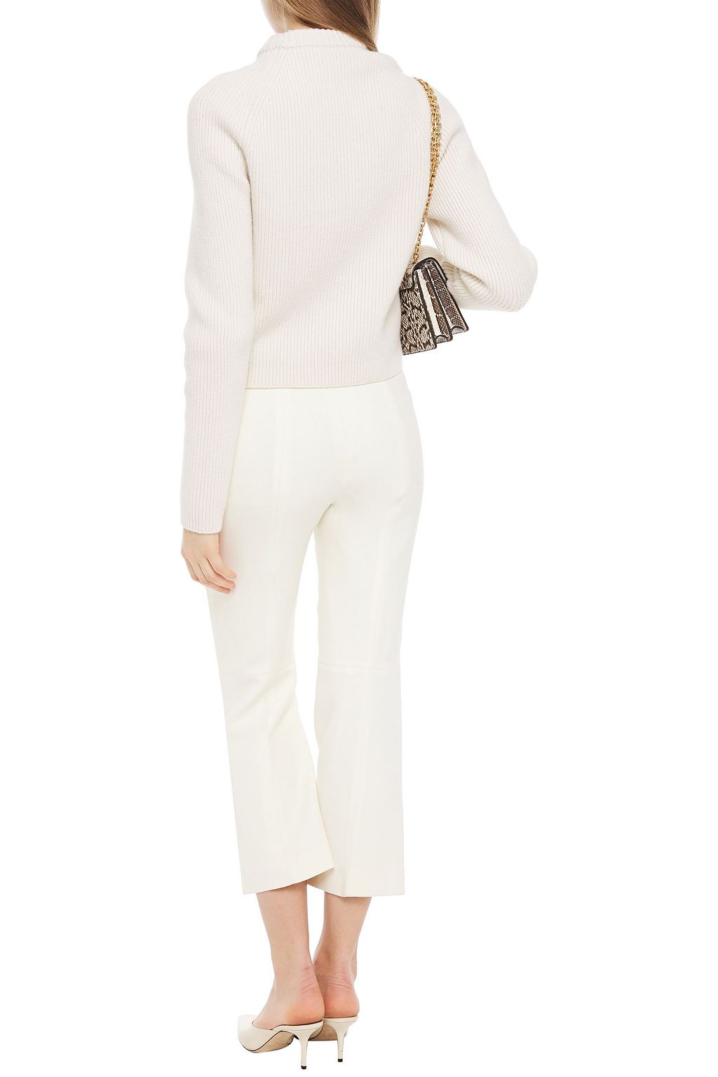 MCQUEEN Wool-blend crepe kick-flare pants