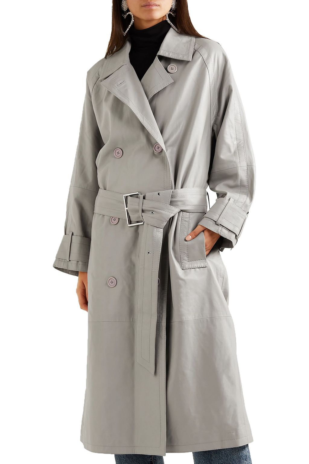STAND STUDIO + Pernille Teisbaek Shelby leather trench coat