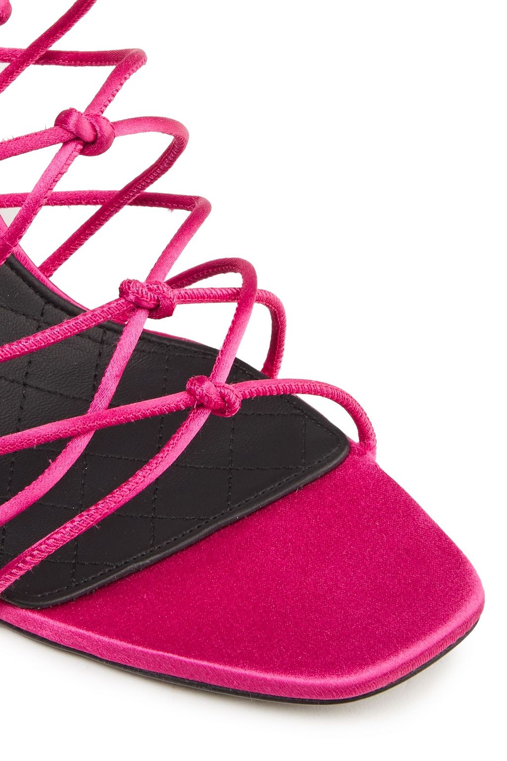BALMAIN Mikki lace-up knotted satin sandals