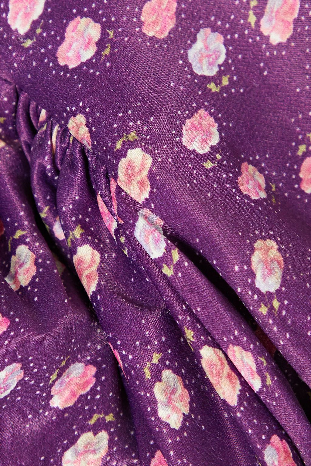 ROTATE BIRGER CHRISTENSEN Dusk open-back floral-print satin mini dress