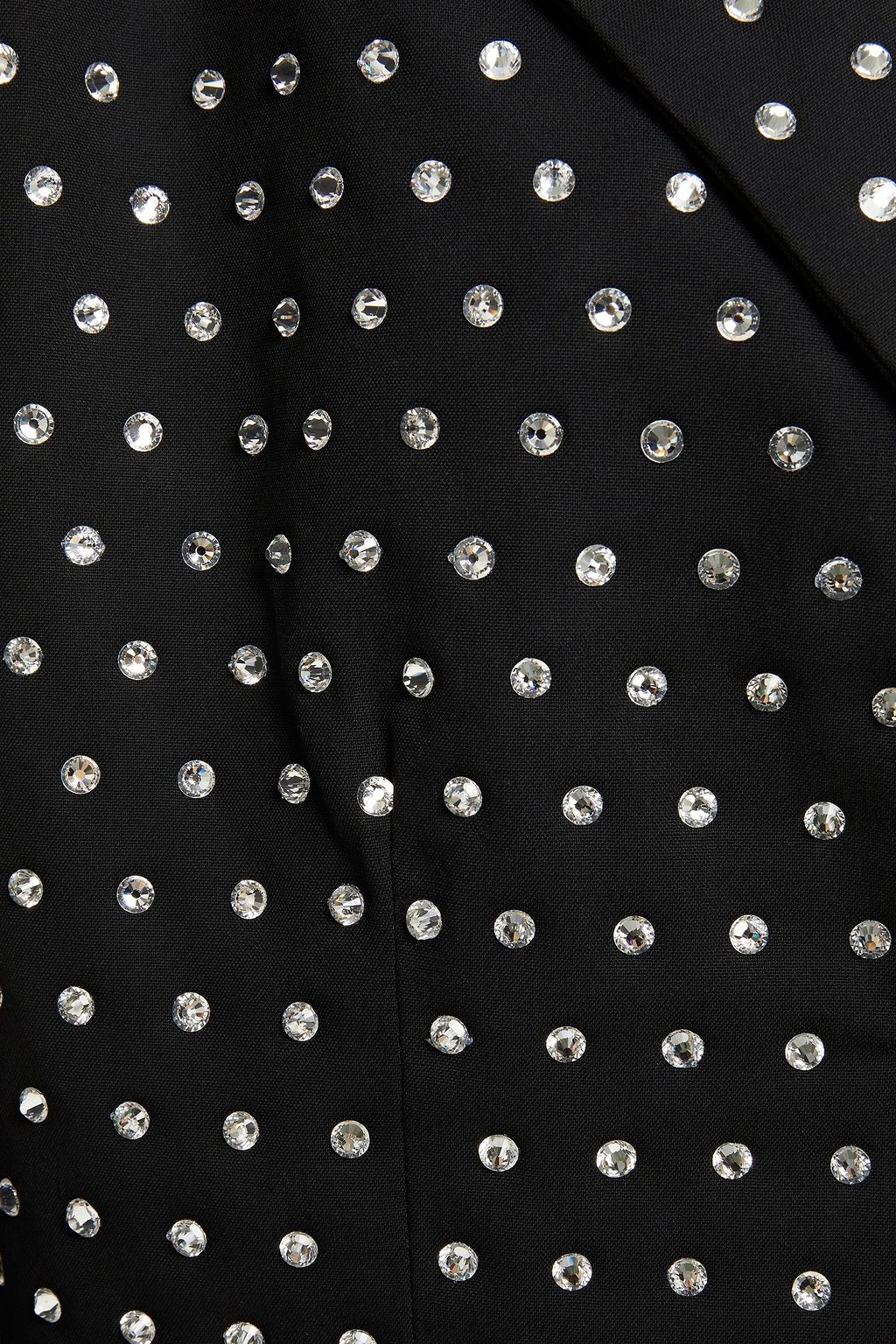 MICHELLE MASON Cropped crystal-embellished crepe tuxedo jacket
