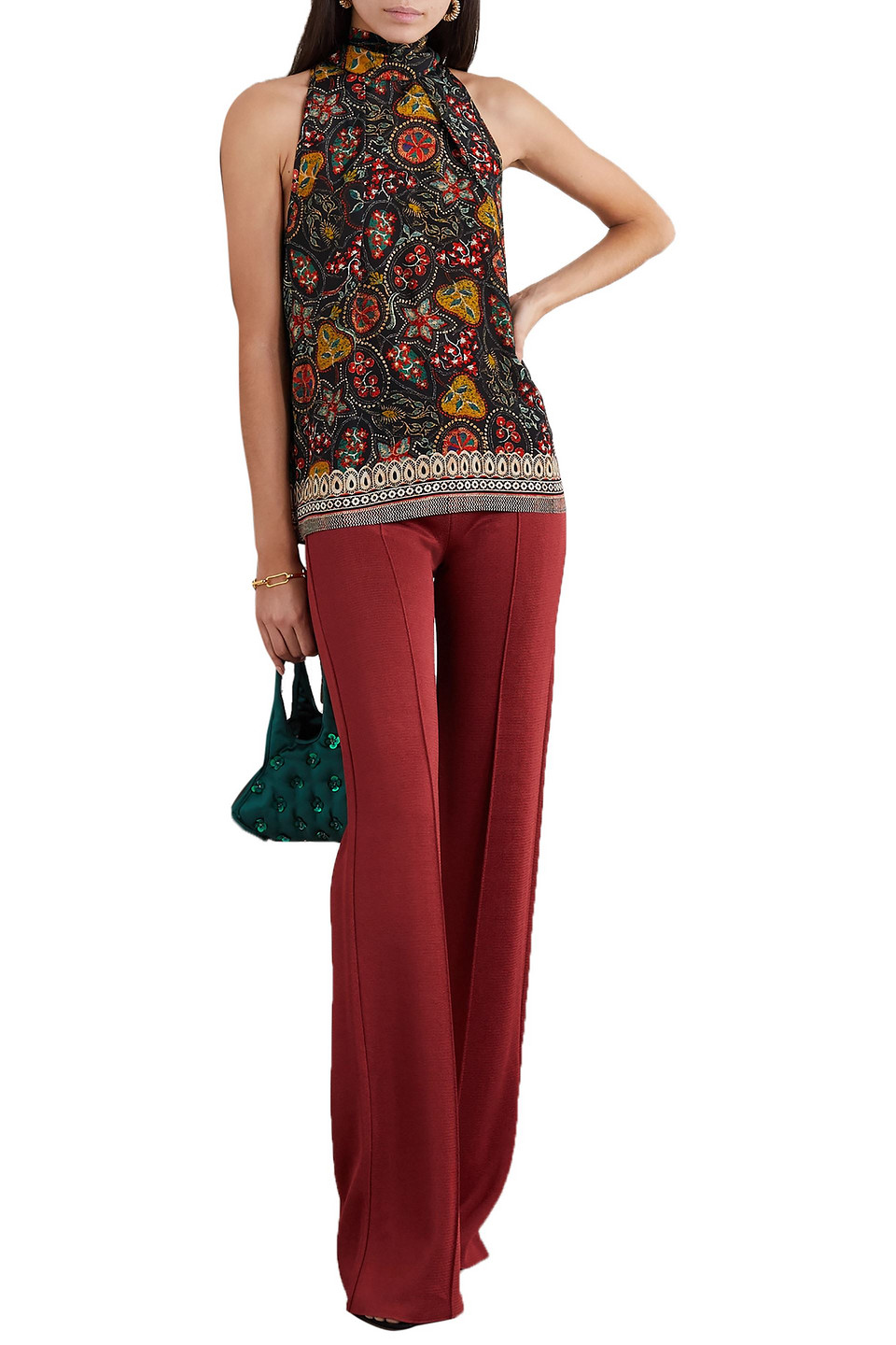 Saloni Michelle Silk Blouse In Black