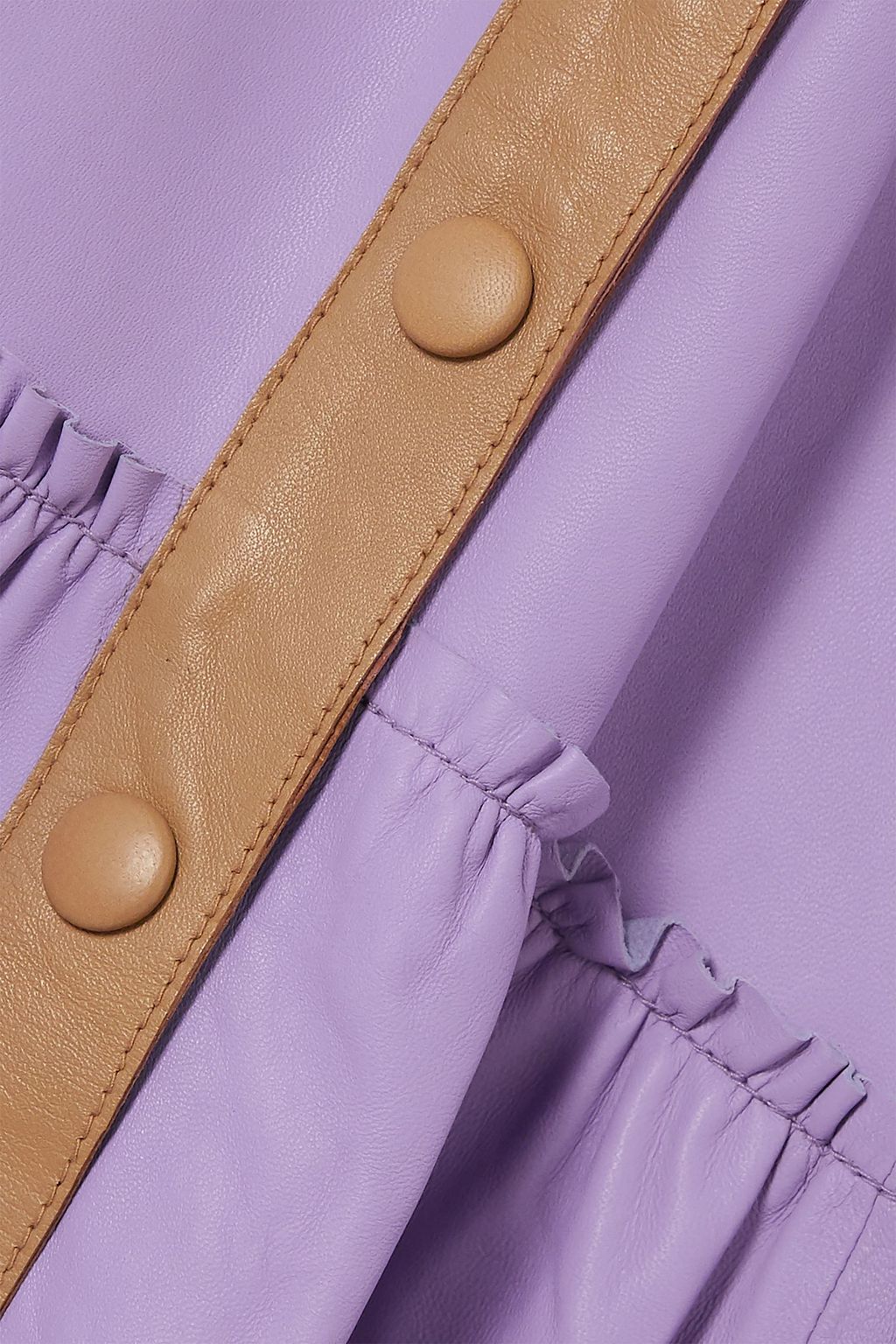 STAND STUDIO Lauren two-tone leather dress