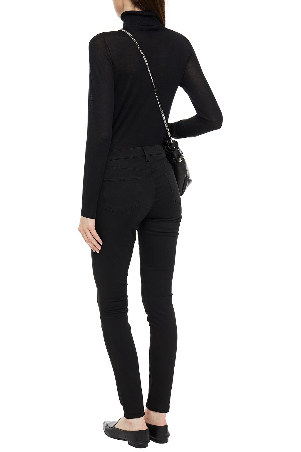 J BRAND Cotton-blend sateen skinny-leg pants
