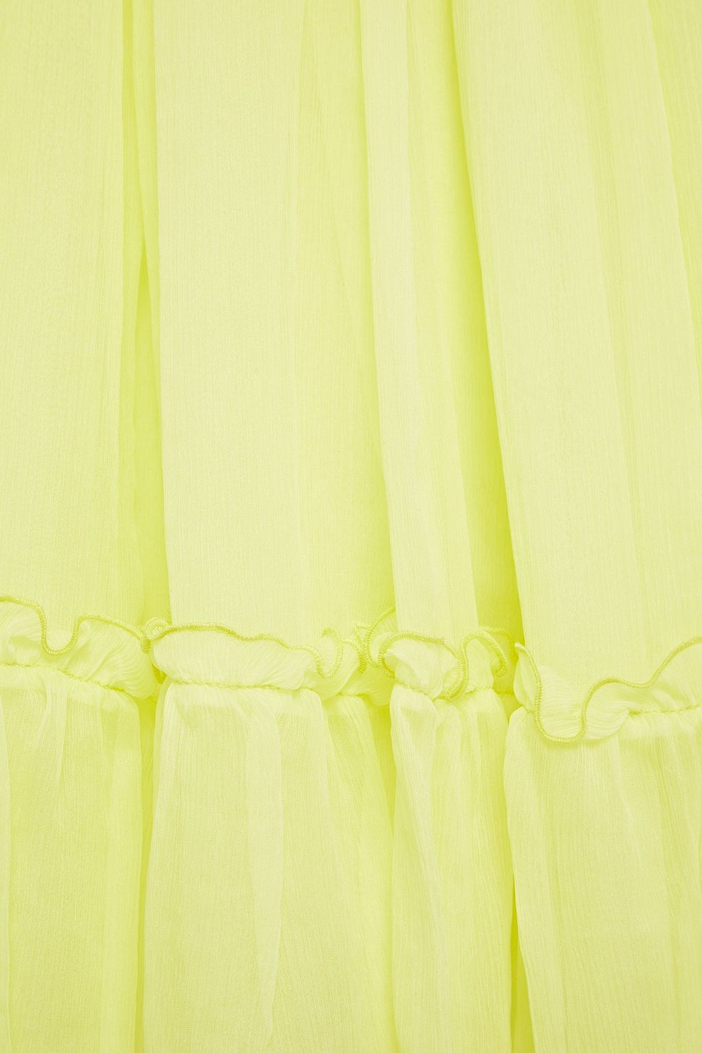 MSGM Shirred silk-crepon mini dress