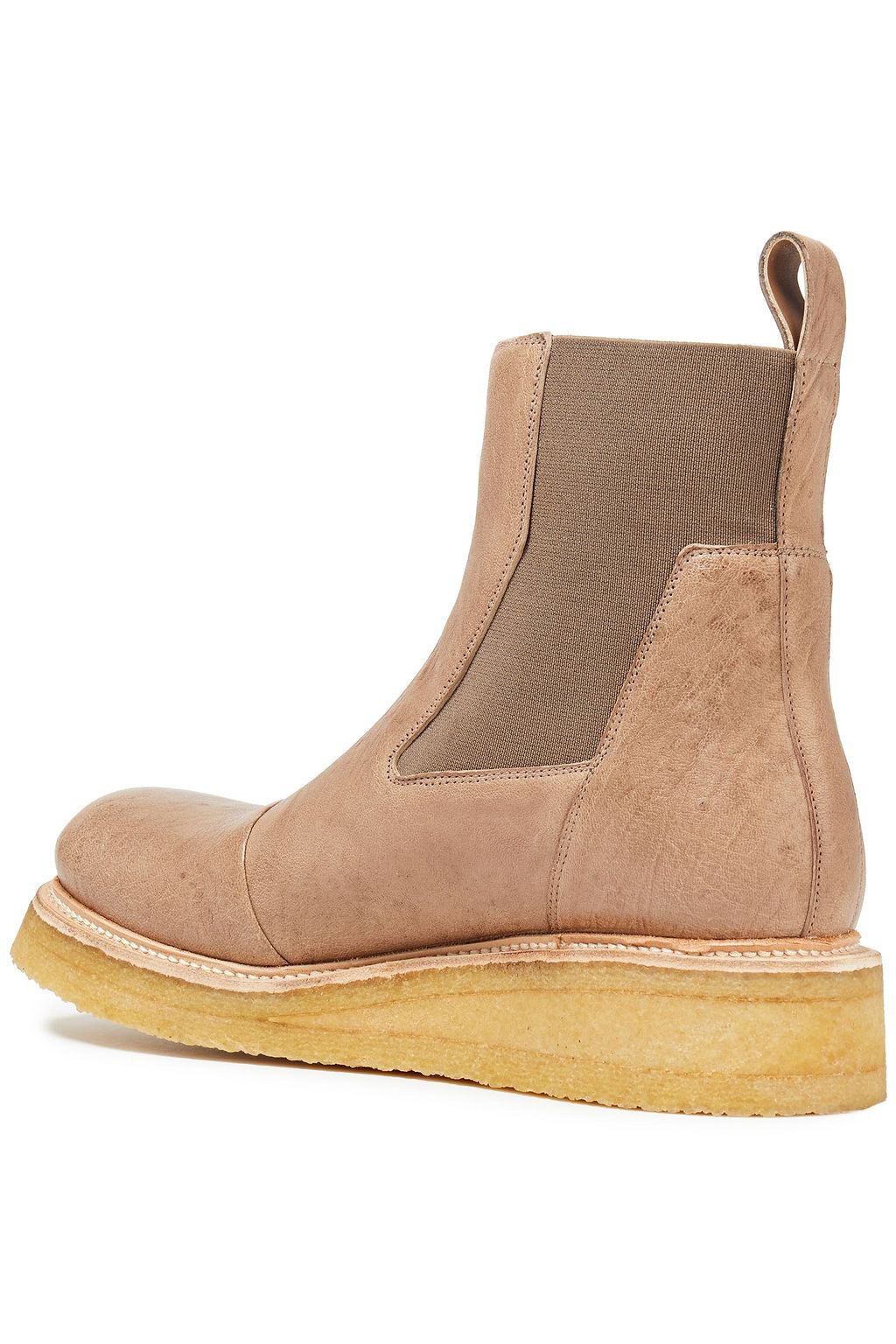 RICK OWENS Burnished-leather ankle boots