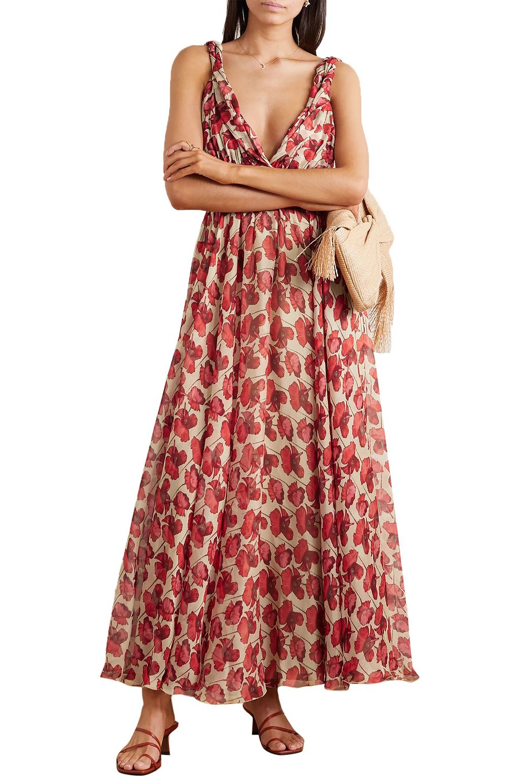 RAQUEL DINIZ Julie floral-print silk-chiffon maxi dress