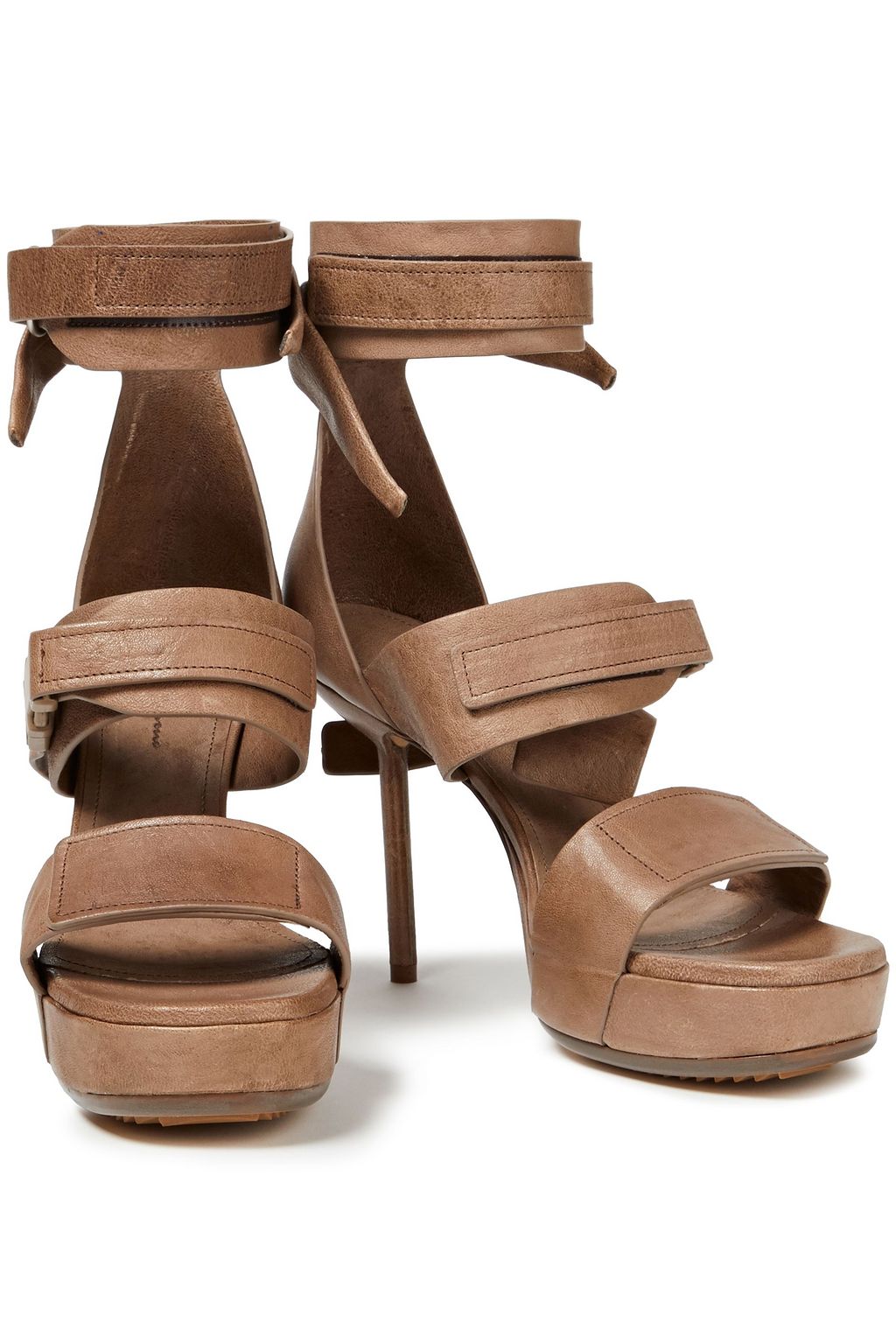 RICK OWENS Knotted leather platform sandals