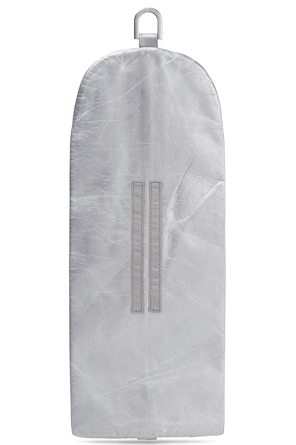 シルバー メタリック テクスチャードレザー ポーチ The Outnet Rick Owens The Outnet シルバー メタリック テクスチャードレザー ポーチ The Outnet Rick Owens The Outnet