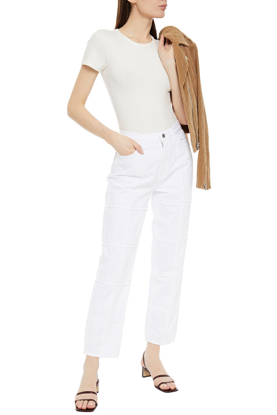 J Brand Jules High-rise Straight-leg Jeans In White