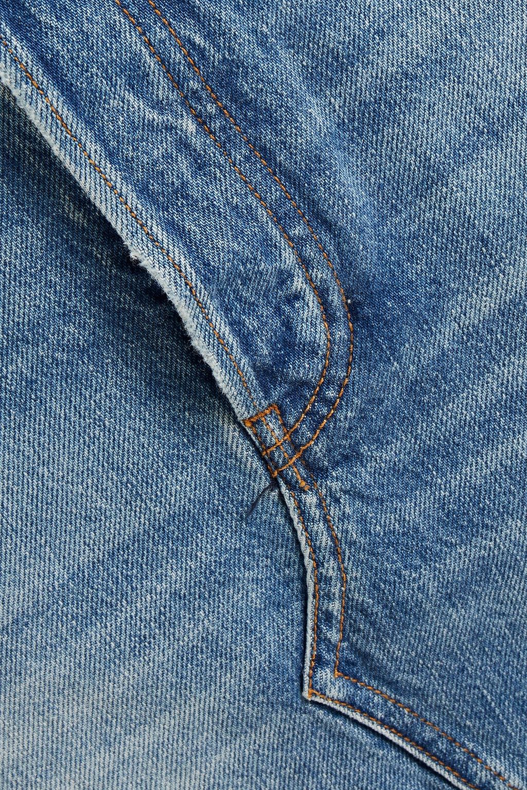 RAG & BONE Itty Bitty Mini faded denim mini skirt