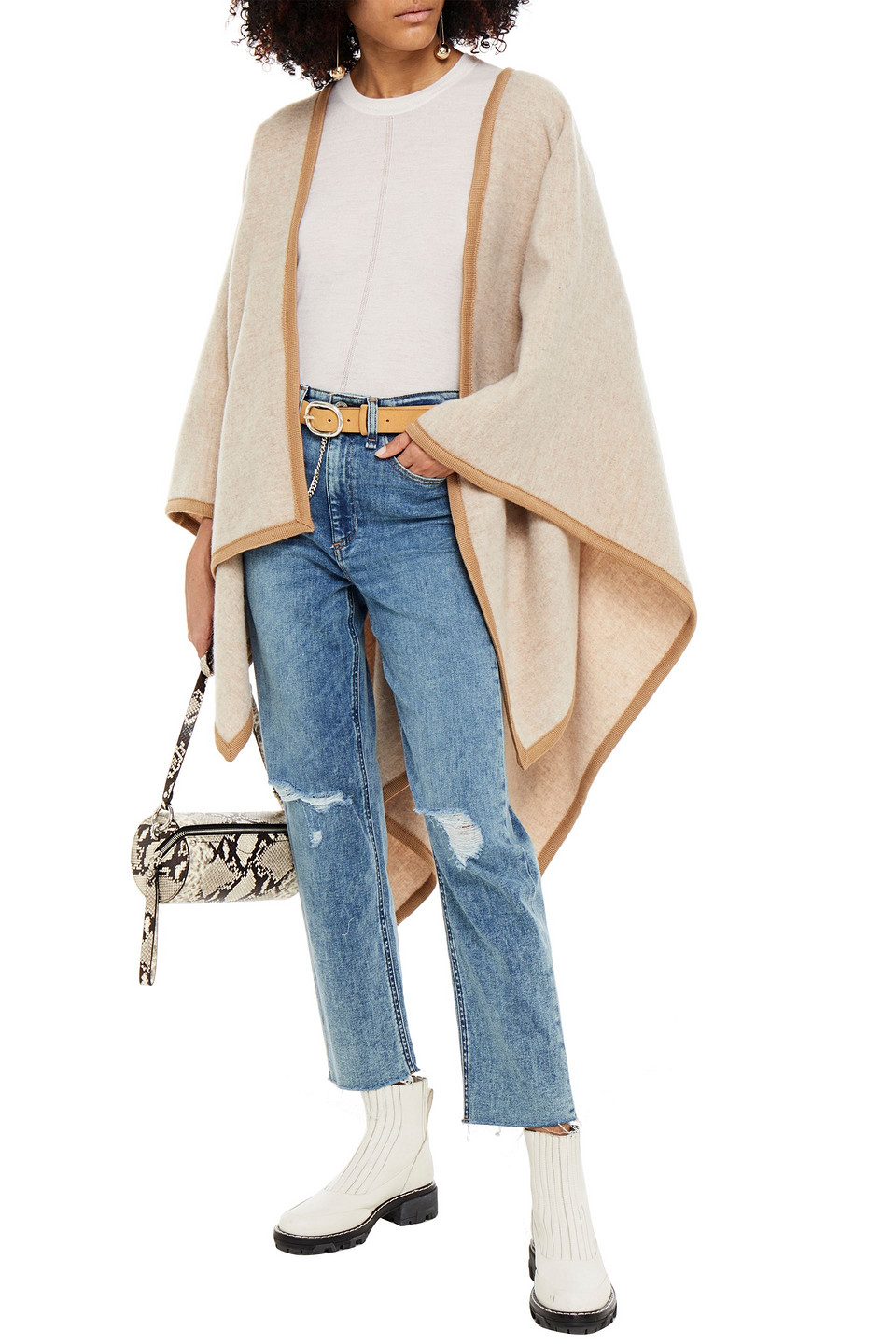 Rag & Bone - Nina Hoch Sitzende Karottenjeans In Distressed-optik - Blau - 23 