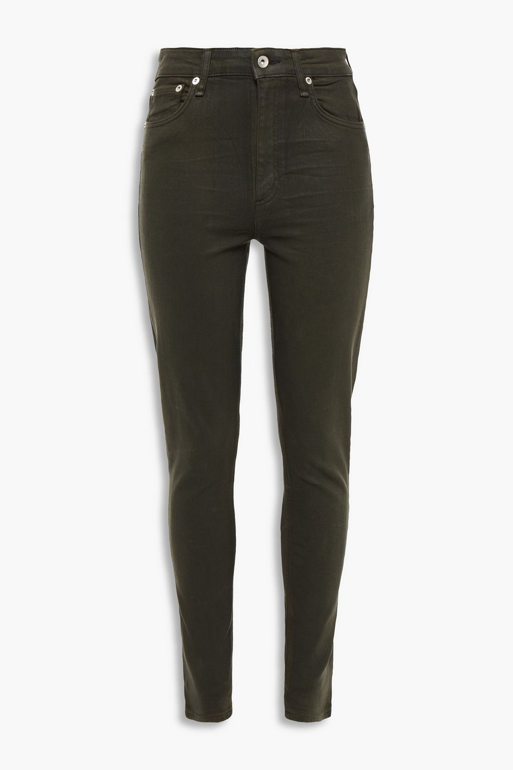 Nina High Rise Skinny Coated Jeans