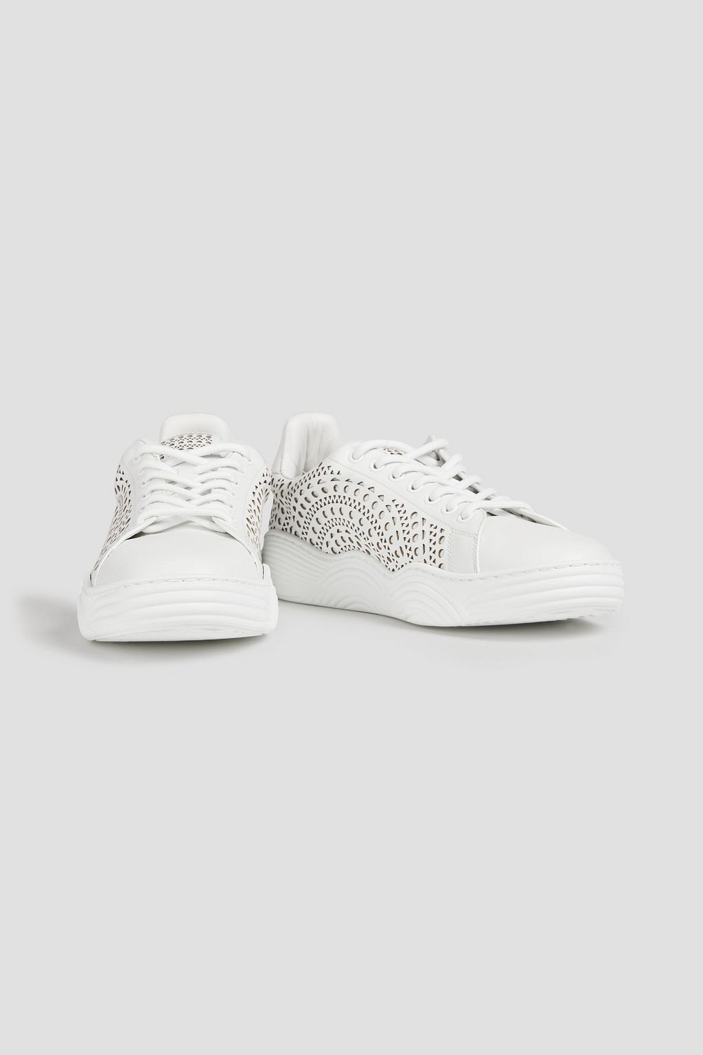 ALAÏA Lasercut leather sneakers THE