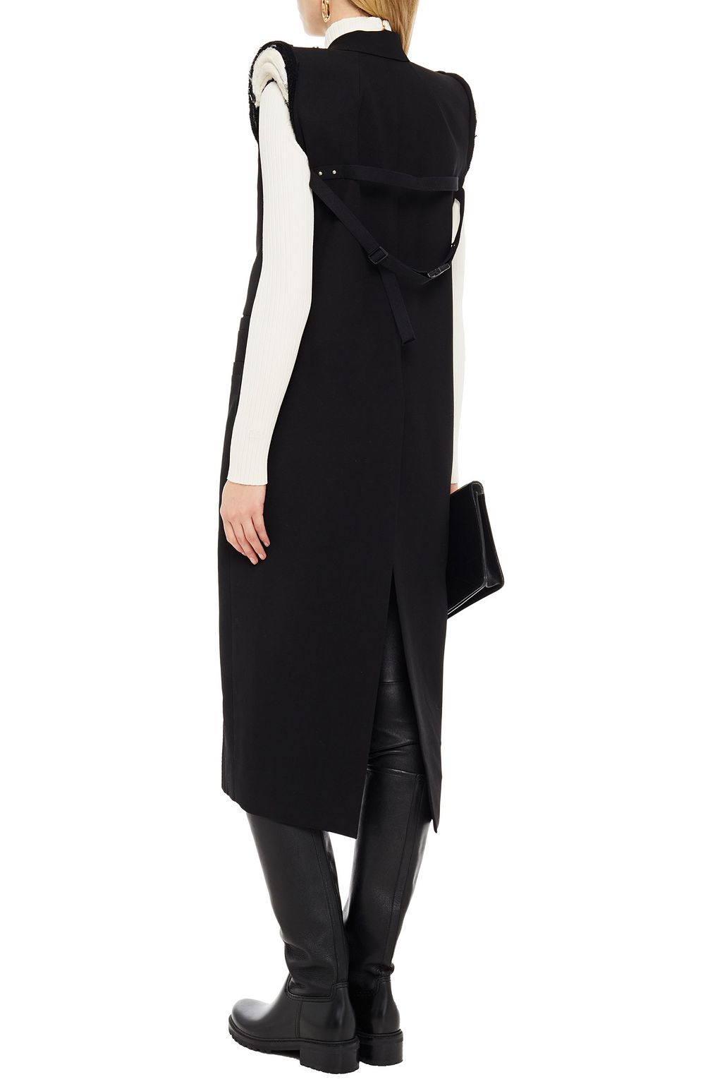 RICK OWENS Wool-blend crepe coat