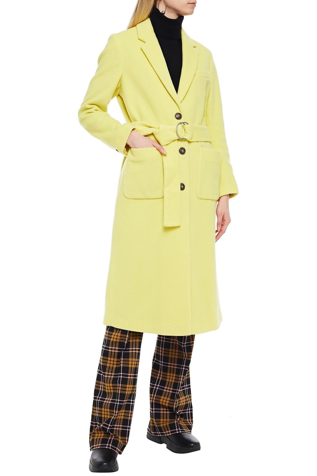 AMERICAN VINTAGE Brushed wool-blend felt coat