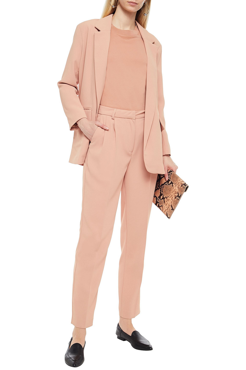 American Vintage Didaboo Crepe Blazer In Blush