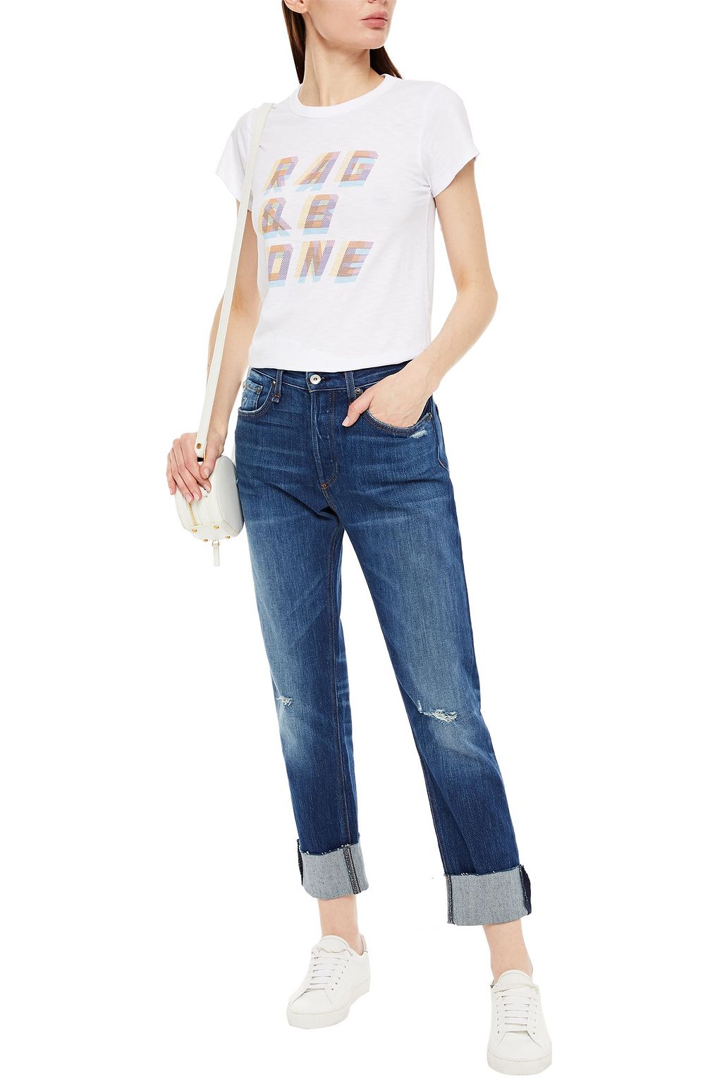 RAG & BONE Printed Pima cotton-jersey T-shirt